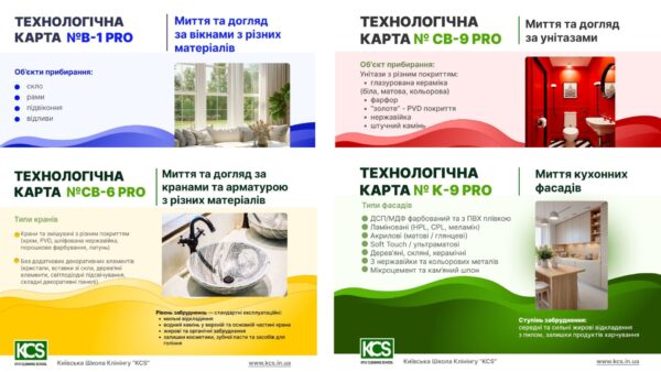 Всі 10 техкарт PRO для професійного прибирання